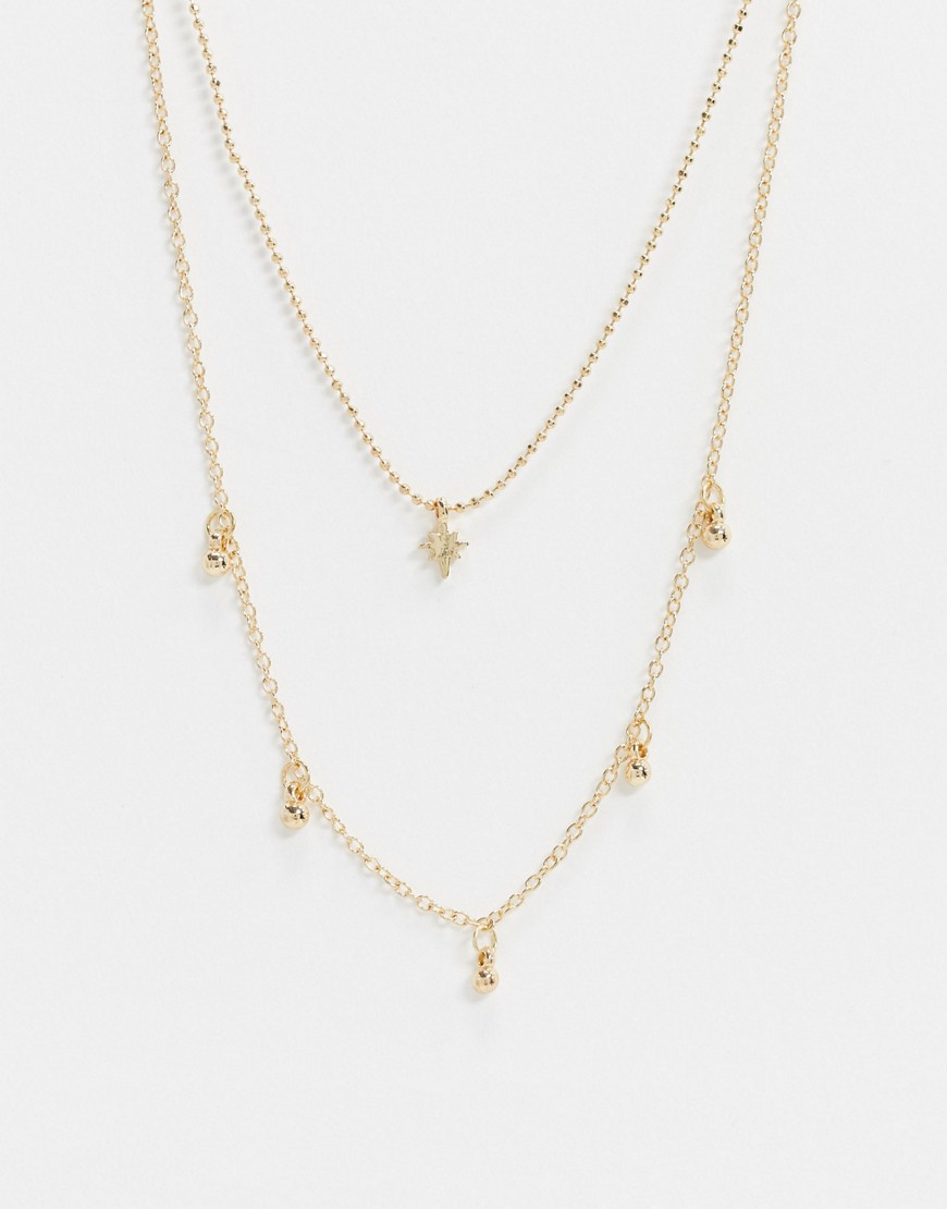 Saint Lola – Northern Star – Guldpläterat halsband i dubbla rader