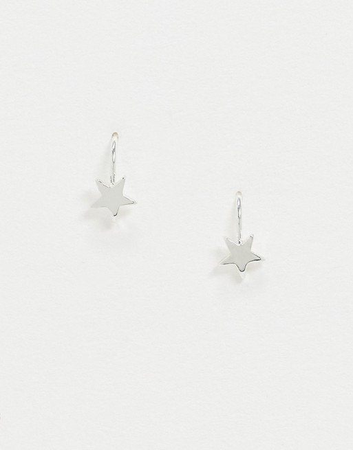 Saint Lola silver plated star stud earrings