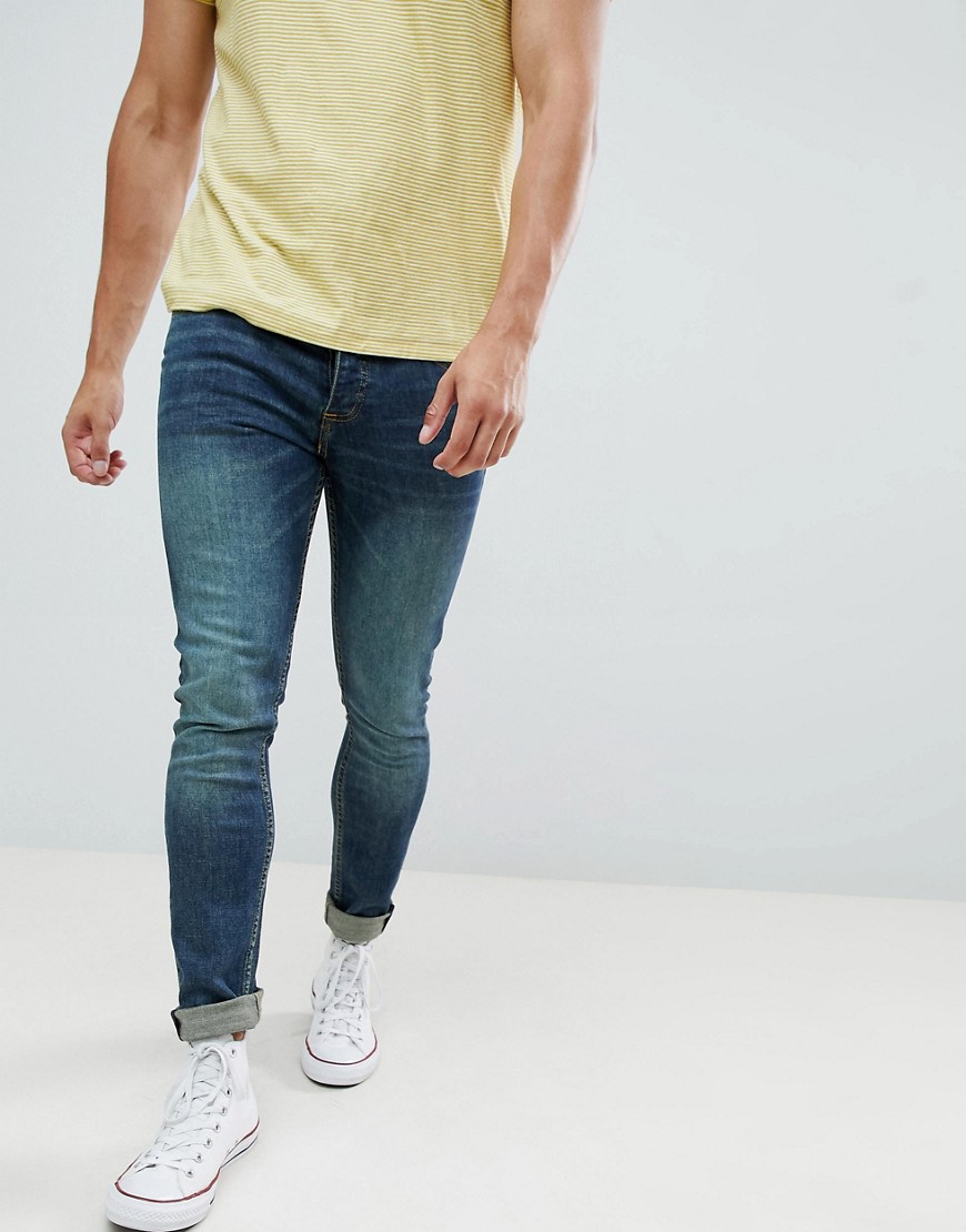 Saints Row – Mörkblå superskinny jeans