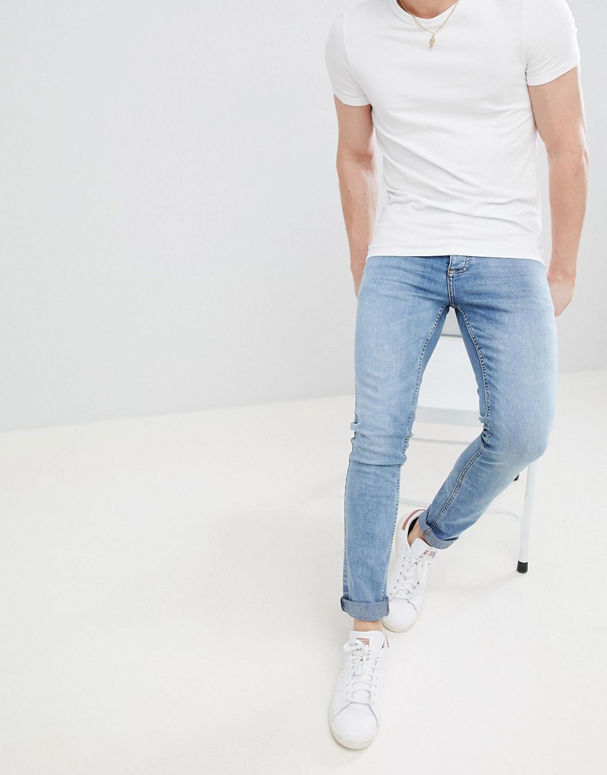 Saints Row - Superskinny jeans in middenblauw