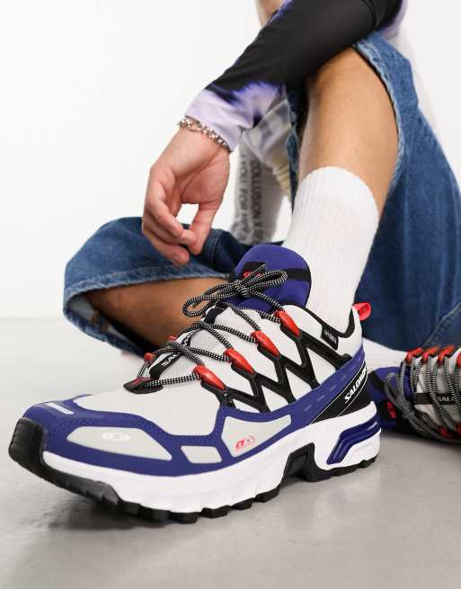 Salomon - ACS+ CSWP - Waterbestendige sneakers in maansteen en wit met blauwe print