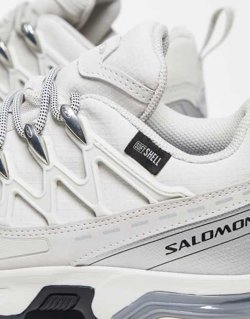 Salomon ACS+ CSWP waterproof trainers in lunar rock silver metal and black, 3 of 4