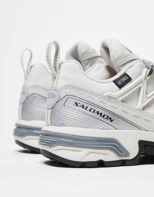 Salomon ACS+ CSWP waterproof trainers in lunar rock, silver metallic and black, 2 of 4