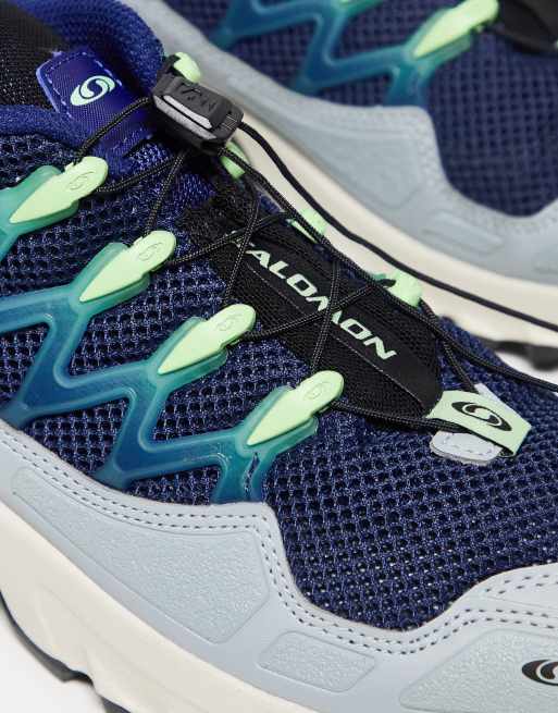 Salomon - ACS+ OG - Sneakers in steengroeve blauwe print en groene as, 2 van 4