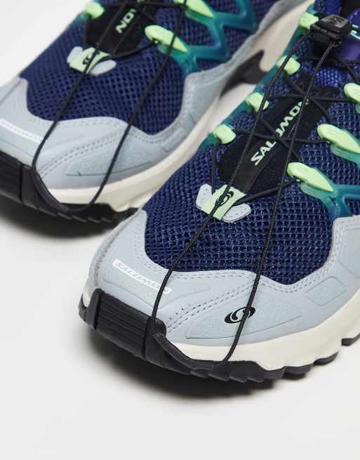 Salomon ACS+ OG trainers in quarry blue print and green ash