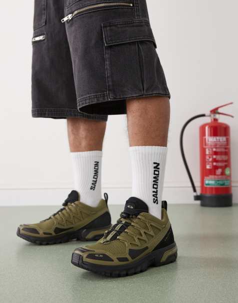 Salomon ACS trainers in black and green - view 1