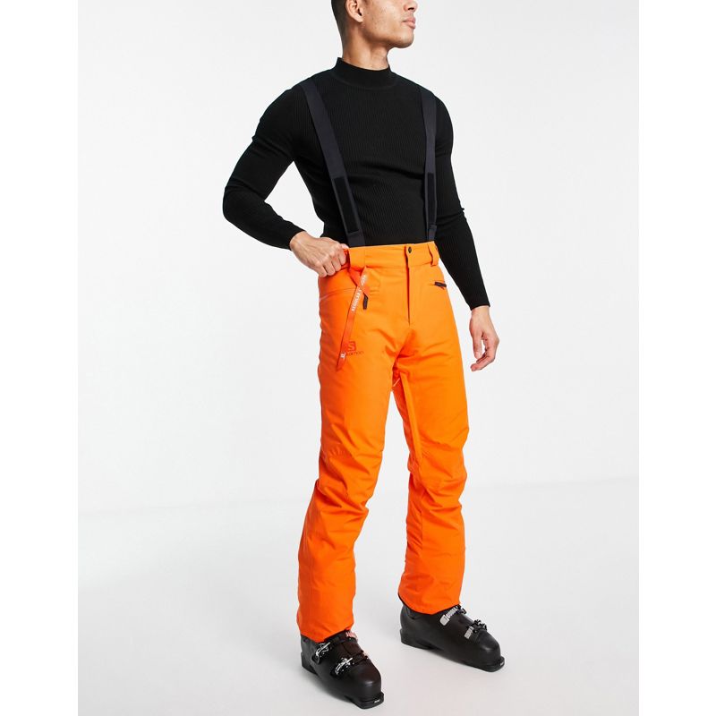 Uomo Activewear Salomon Edge - Pantaloni con bretelle arancioni