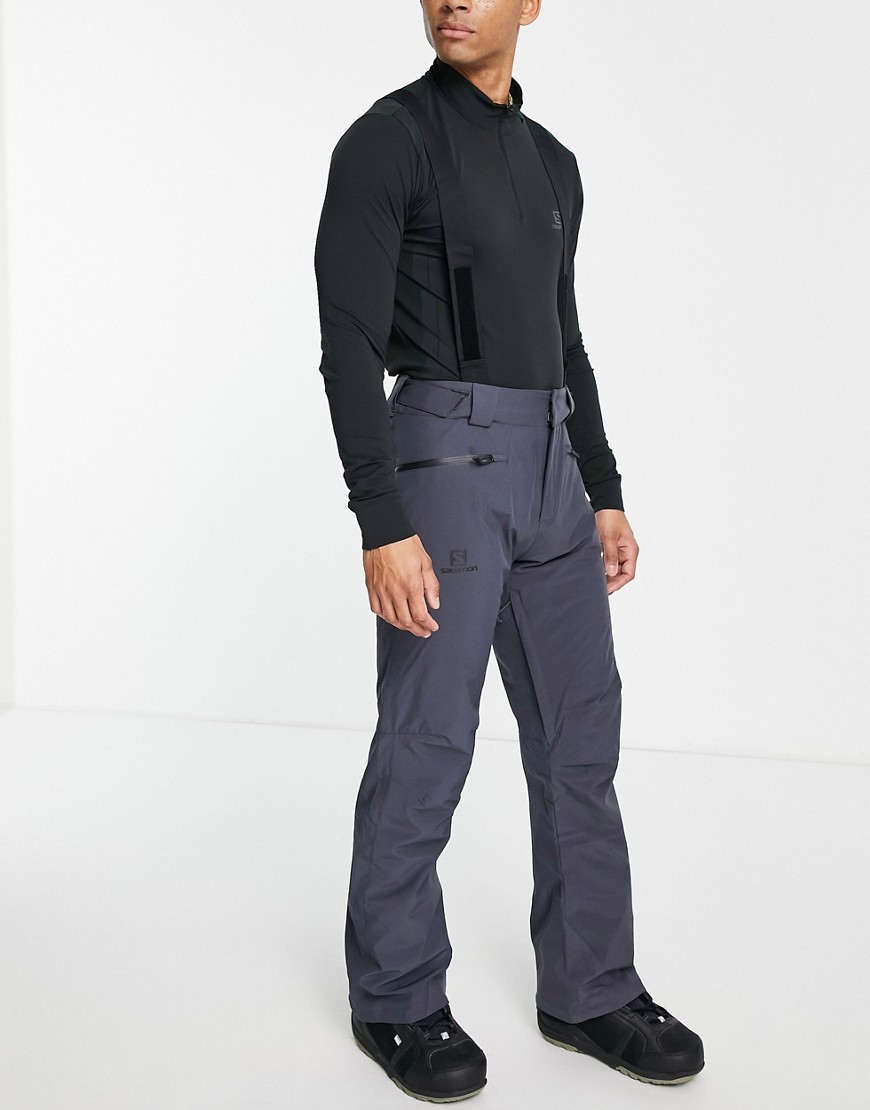 Salomon Edge trousers with braces in grey