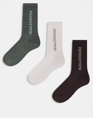 Salomon - Everyday - 3er-Pack Crew-Socken in verschiedenen Farben-Bunt