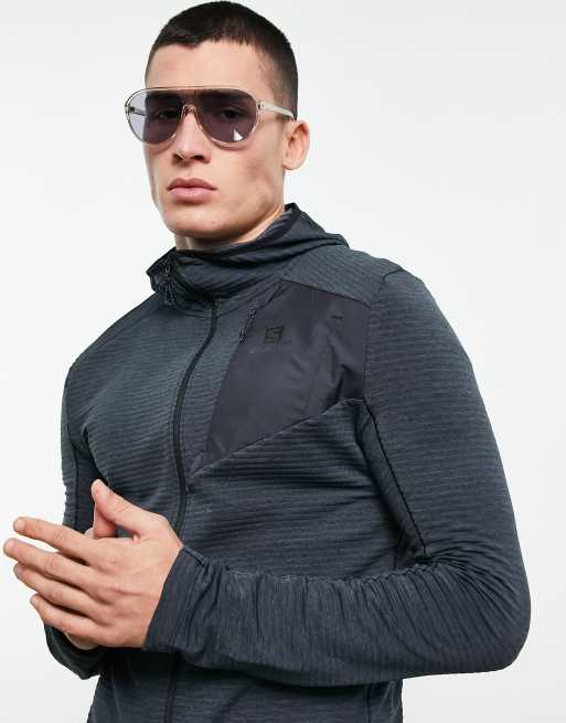 Salomon - Outline - Hoodie met rits in zwart