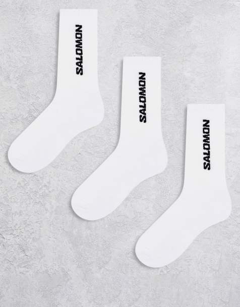 Salomon - Set van 3 paar alledaagse uniseks sokken in wit - view 1