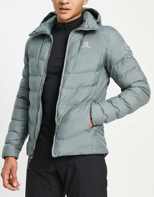 Salomon Sight Storm puffer jacket in grey ASOS