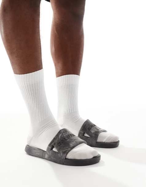 Salomon Summeride slides in dark grey - view 1