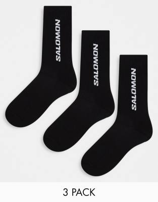 Salomon - Unisex - 3er-Pack Crew-Socken in Schwarz