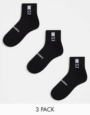 Salomon - Unisex - 3er-Pack Socken in Schwarz-Black