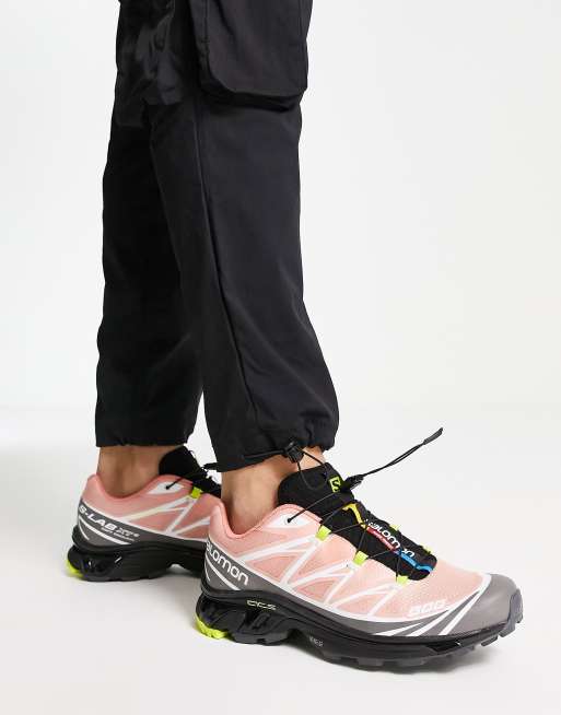 Pink salomon best sale shoes