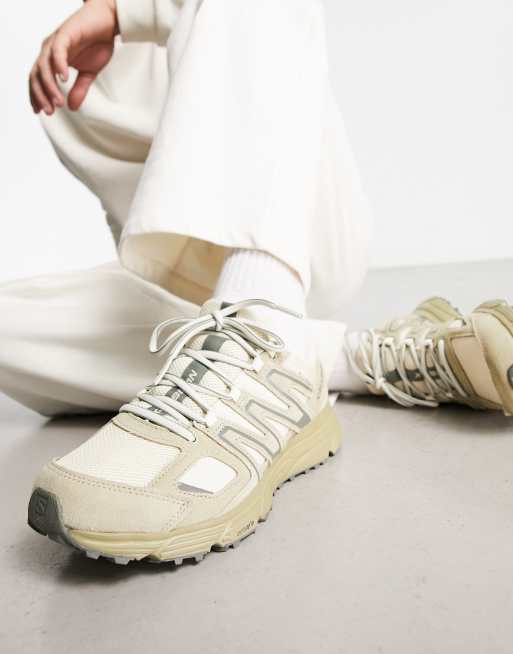 Salomon - X-Mission 4 - Baskets unisexes en daim - Beige et blanc