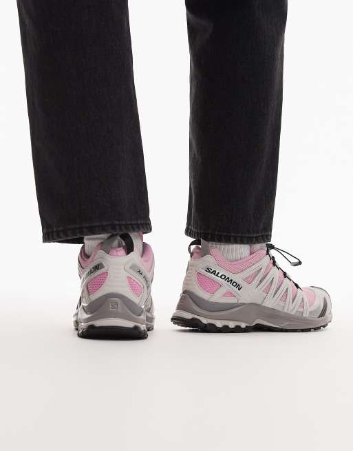 Salomon XA Pro 3D trainers in pink frosting and lilac ash, 5 of 5