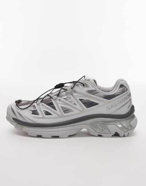 Salomon XT-6 Camo trainers in grey and white - view 2