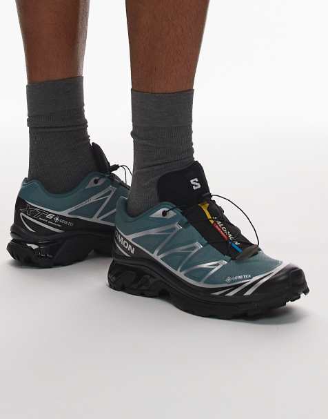 Salomon - XT-6 GTX - Havgrønne/sølvfarvede sneakers - view 1