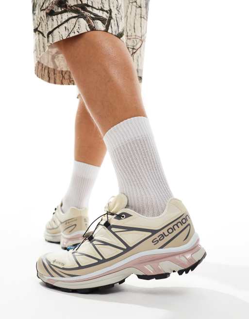 Salomon - XT-6 GTX - Sneakers in crème en roze, 4 van 5