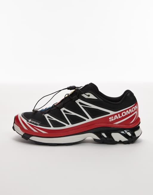 Salomon - XT-6 GTX - Sorte/postkasserøde/vaniljefarvede sneakers, 2 af 5