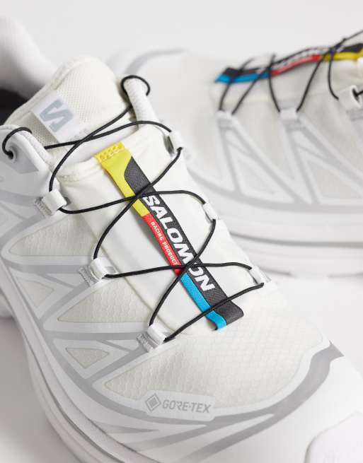 Salomon XT-6 GTX unisex sneakers in white and silver, 4 of 5