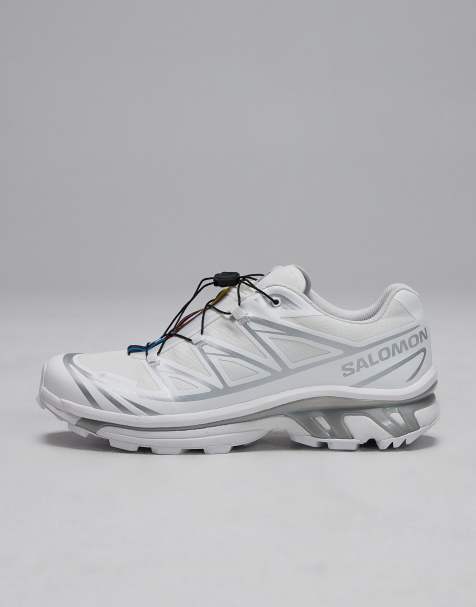 Salomon XT-6 GTX unisex trainers in white and silver - view 2