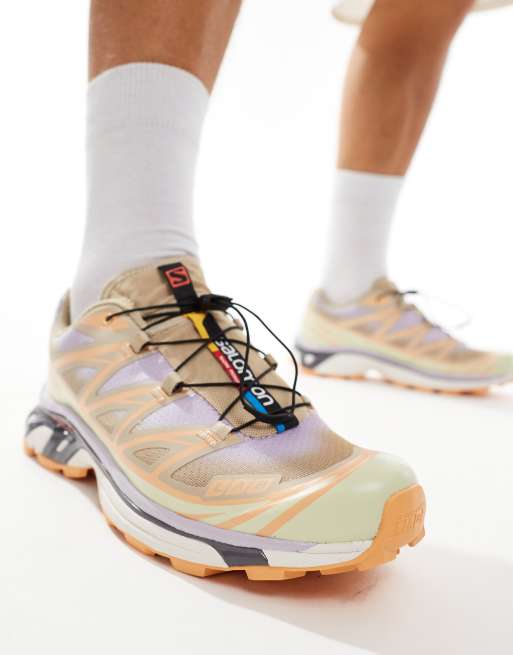 Salomon – XT-6 Skyline – Biało-pomarańczowe buty sportowe