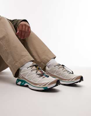 Salomon - XT-6 - Sneaker in Rainy Day und Dynasty Green-Blau