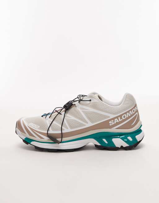 Salomon XT-6 trainers in rainy day and dynasty green