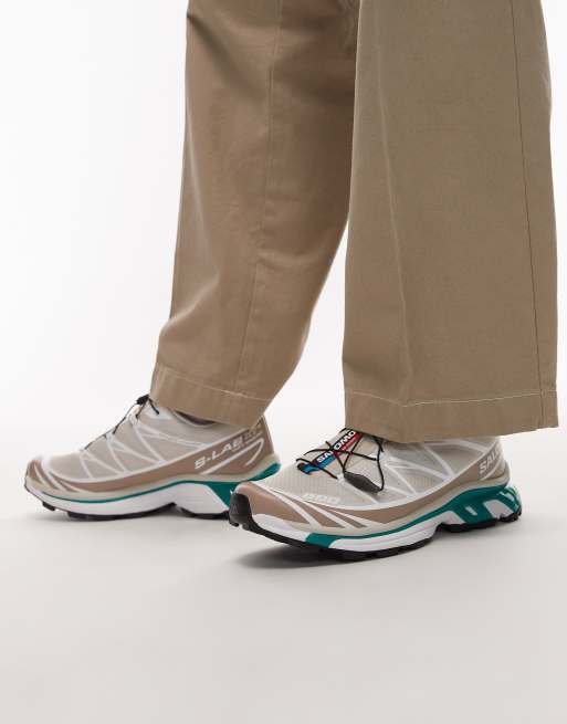 Salomon XT-6 trainers in rainy day and dynasty green