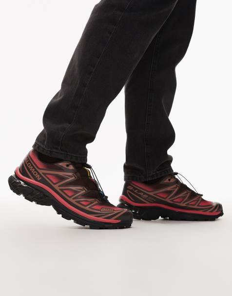 Salomon – XT-6 – Sneaker in Schwarz, Kaffeebraun und Rougerot - view 1