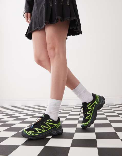 Salomon – XT-6 – Sneaker in Schwarz und Neongrün - view 1