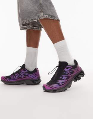 Salomon - XT-6 - Sneaker in Schwarz und schillerndem Lila