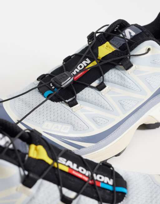 Salomon XT-6 sneakers i pärlblått och vaniljvit, 3 av 5