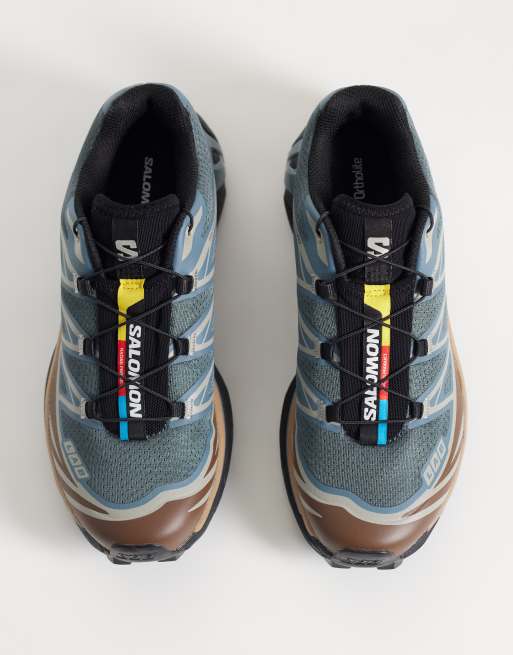 Salomon XT-6 sneakers in stormy weather en blue curacao, 2 van 5