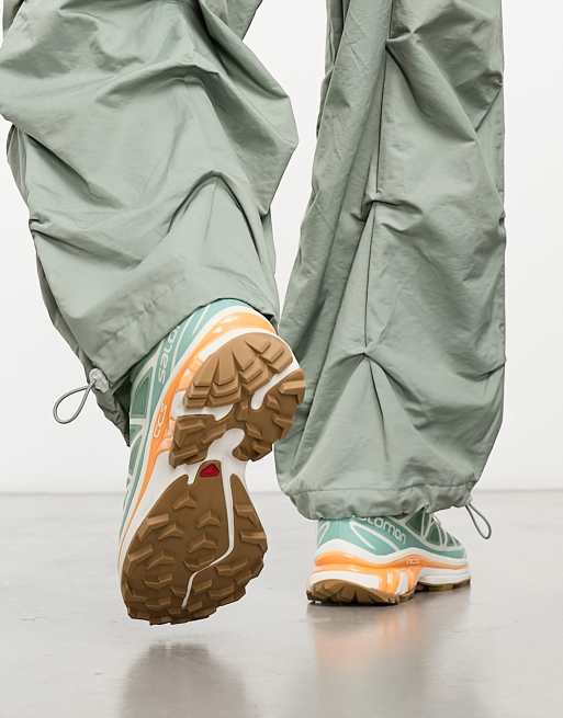 Salomon - XT-6 - Sneakers verde granito/Aquifer/arancione fiamma, 2 di 4