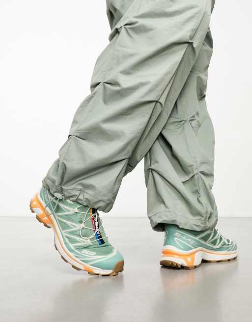 Salomon - XT-6 - Sneakers verde granito/Aquifer/arancione fiamma, 3 di 4