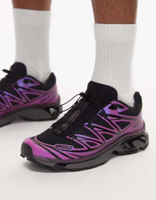 Salomon – XT-6 – Svarta och lila träningsskor, 4 av 5