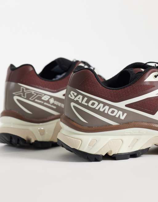 Salomon XT-6 trainers in bitter chocolate and vanilla ice, 2 of 5