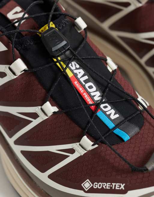Salomon XT-6 trainers in bitter chocolate and vanilla ice, 4 of 5