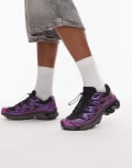 [Salomon] Salomon XT-6 trainers in black and iridescent purple 46 PURPLE