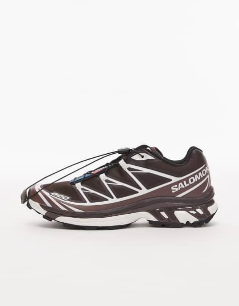 Salomon XT-6 trainers in brown - view 1