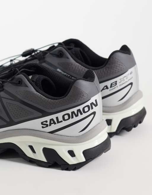 Salomon XT-6 trainers in castlerock and vanilla ice, 2 of 5