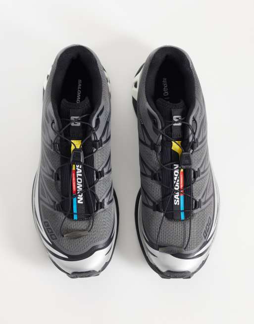 Salomon XT-6 trainers in castlerock and vanilla ice, 3 of 5