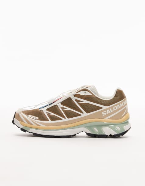 Salomon XT-6 trainers in coyote brown and sahara sun - view 1