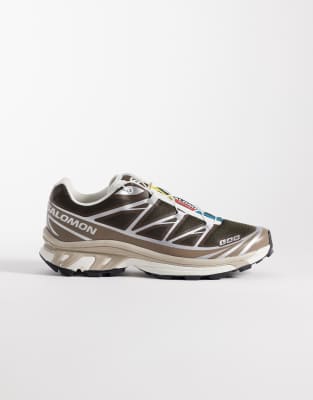 Salomon Salomon XT-6 trainers in earth brown and walnut