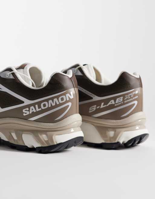 Salomon XT-6 trainers in earth brown and walnut, 5 of 5