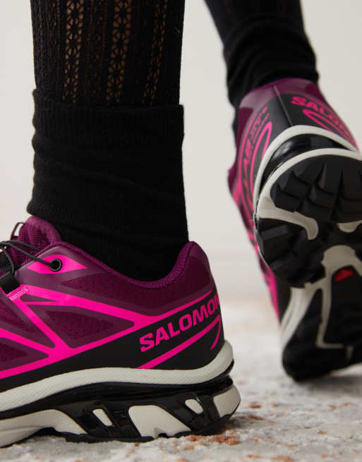 Salomon XT-6 trainers in purple and neon pink ASOS